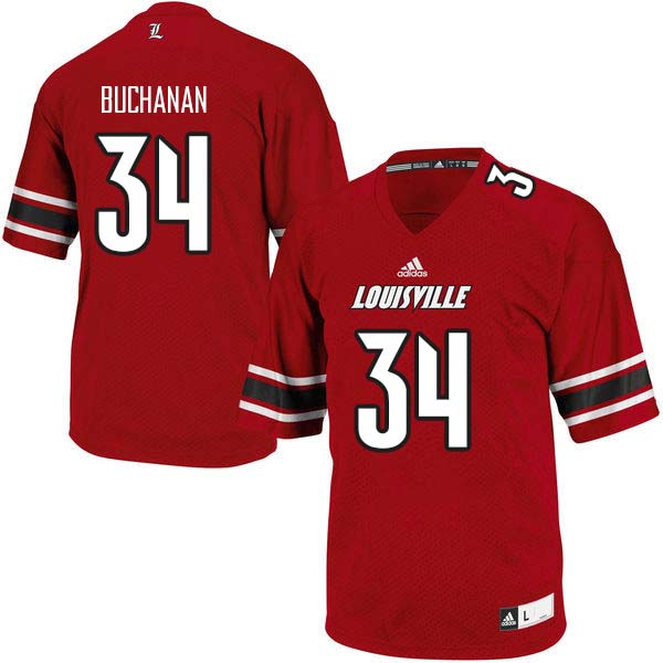 Men Louisville Cardinals #34 Ray Buchanan College Football Jerseys Sale-Red